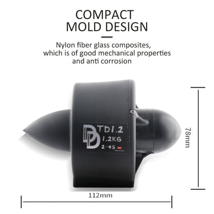 TD1.2 12V Underwater Thruster Rov Thruster without ESC