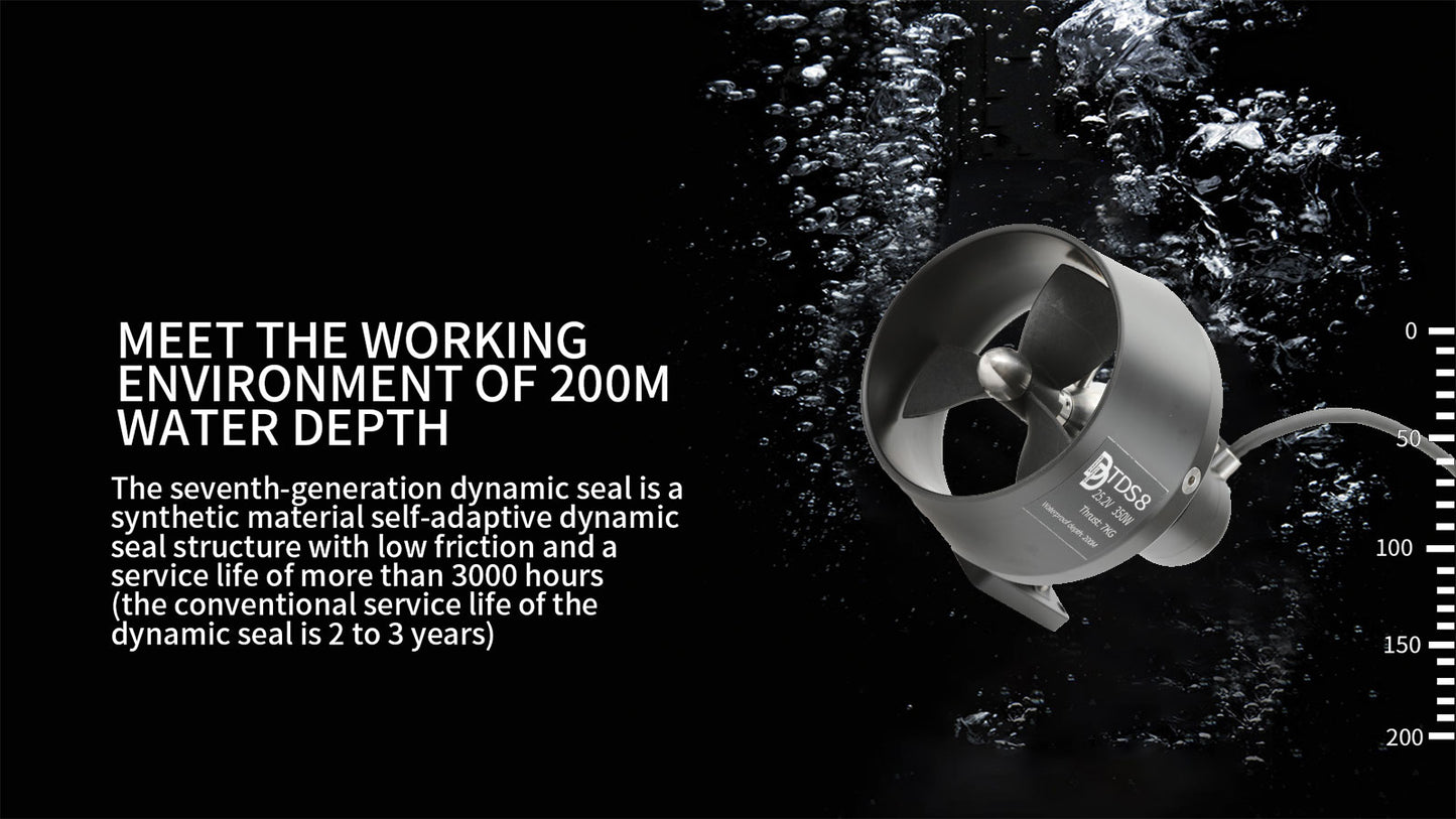 TDS8 Metal Underwater Thruster ROV thrust 7.0kg 25.2V 350W Pressure resistance depth 200m