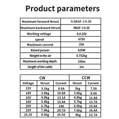 TDM7pro 9Kg Thrust ESC-gesteuertes integriertes Unterwasserstrahlruder| Hobbywater