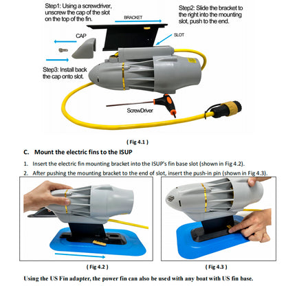 TL99240B Electric Fin Kit 24v 240W 8kg Underwater  Thruster