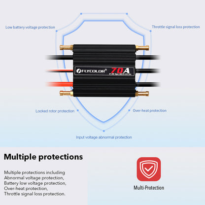 Flycolor 70A wasserdichter bürstenloser ESC elektronischer Geschwindigkeitsregler | Hobbywater