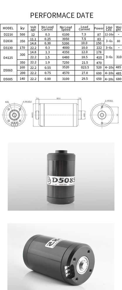 DD 5085 Waterproof Brushless Motor 14.8-42V | Hobbywater
