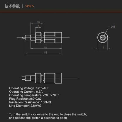 Aluminum M8 Cable Switch